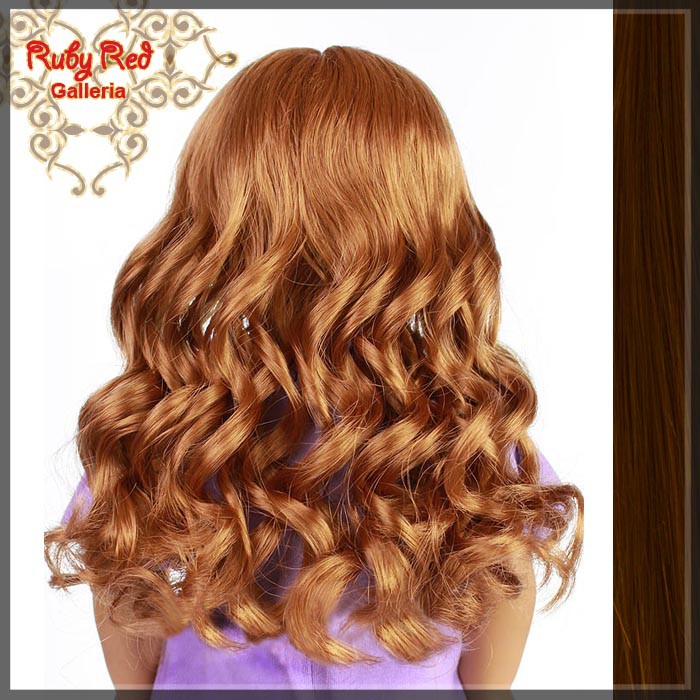 Curly Brunette Bang Wig for 18" Girl (AD0010E)