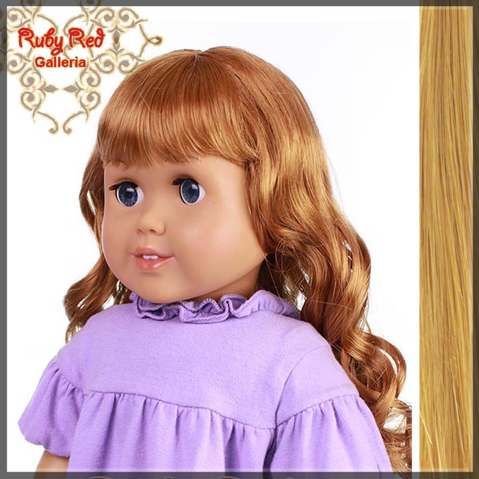 Curly Frosted Blonde Bang Wig for 18" Girl (AD0010D)