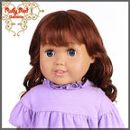 Curly Dark Auburn Bang Wig for 18" Girl (AD0010C)