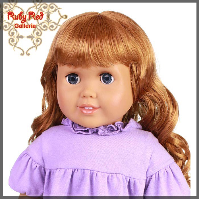 Curly Auburn Bang Wig for 18" Girl (AD0010B)