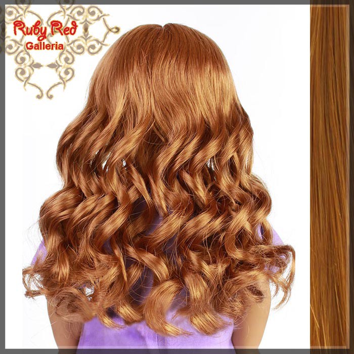 Curly Auburn Bang Wig for 18" Girl (AD0010B)
