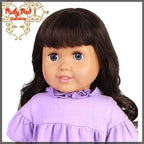 Curly Dark Brown Bang Wig for 18" Girl (AD0010A)