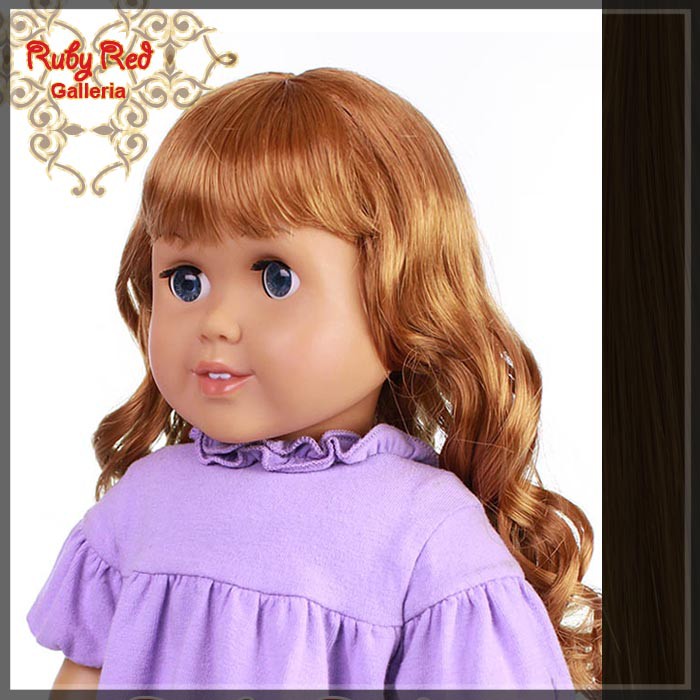 Curly Dark Brown Bang Wig for 18" Girl (AD0010A)