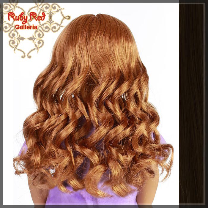 Curly Dark Brown Bang Wig for 18" Girl (AD0010A)