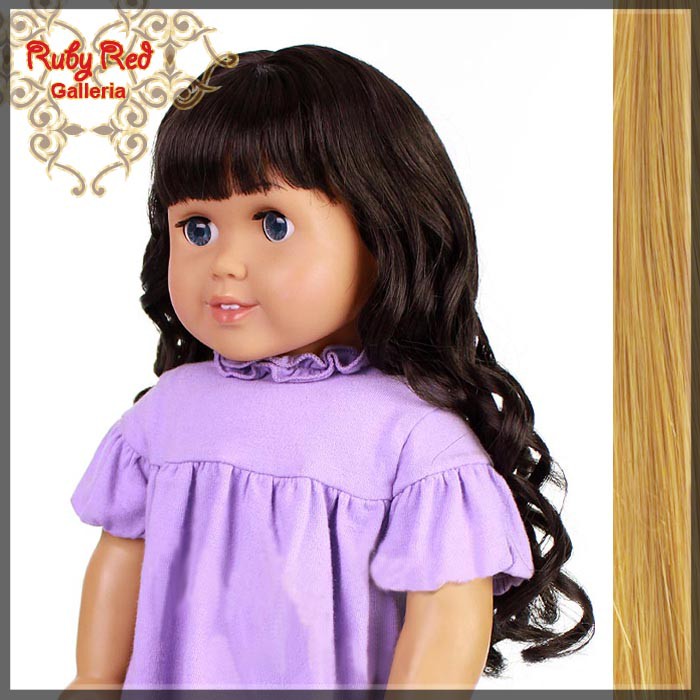 Curly Frosted Blonde Bang Wig for 18" Girl (AD0009D)