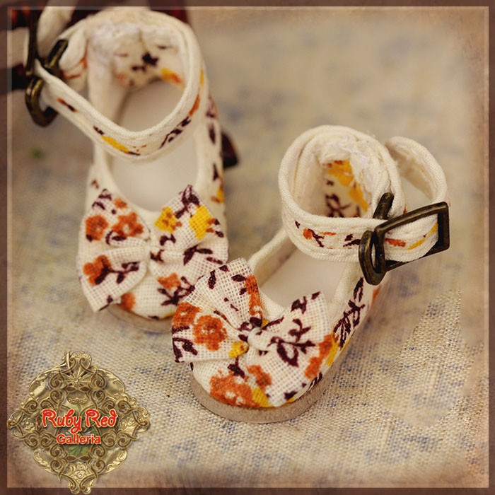 Floral Print Shoes for 8" Dolls (HH0048A)