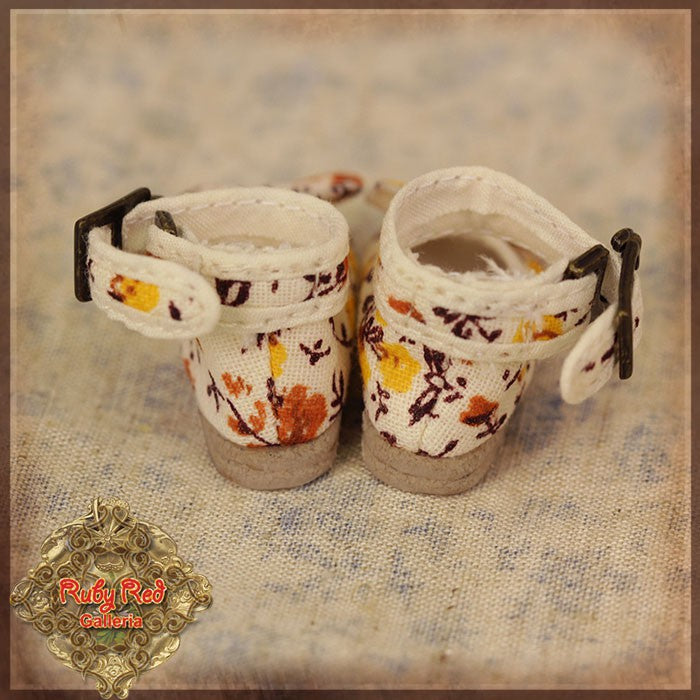 Floral Print Shoes for 8" Dolls (HH0048A)