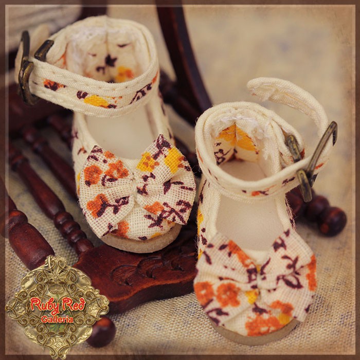 Floral Print Shoes for 8" Dolls (HH0048A)