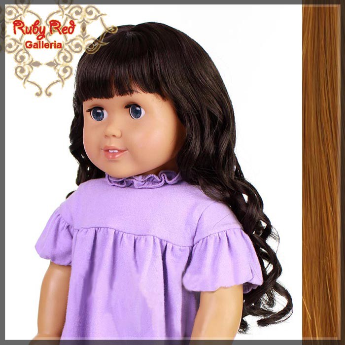 Curly Auburn Bang Wig for 18" Girl (AD0009B)