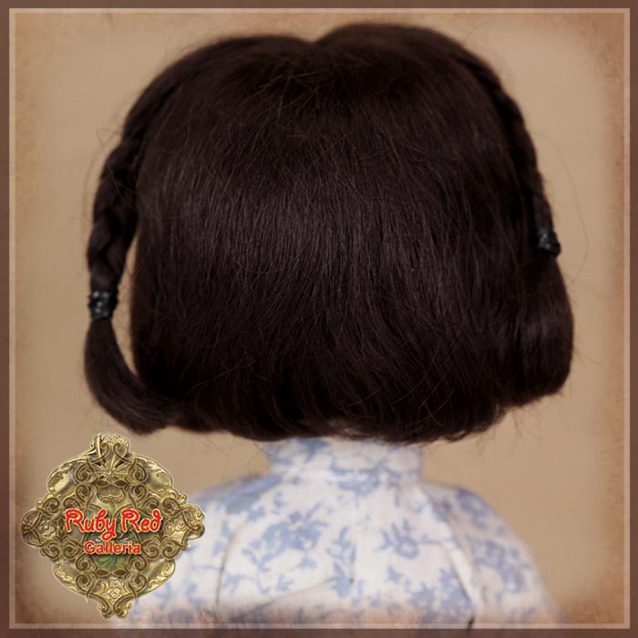 Brunette with Braids Mohair Wig for 8" Dolls (HD0011A)