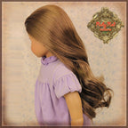 Wavy Light Brown Parting Wig for 18" Girl (AD0008H)