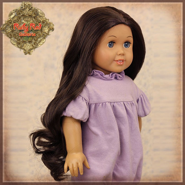 Wavy Brown Parting Wig for 18" Girl (AD0008G)