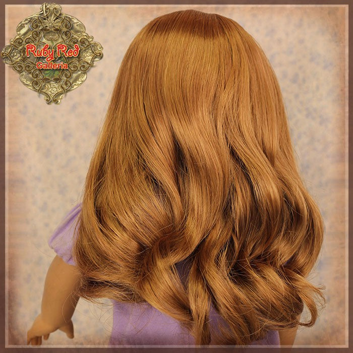 Wavy Light Brunette Parting Wig for 18" Girl (AD0008F)