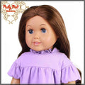 Wavy Brunette Parting Wig for 18" Girl (AD0008E)