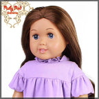 Wavy Brunette Parting Wig for 18" Girl (AD0008E)