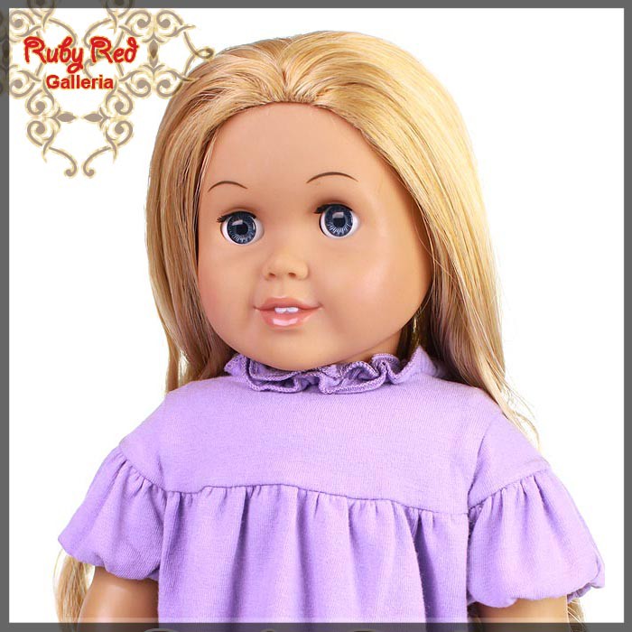 Wavy Frosted Blonde Parting Wig for 18" Girl (AD0008D)