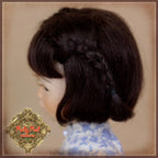 Brunette with Braids Mohair Wig for 8" Dolls (HD0011A)