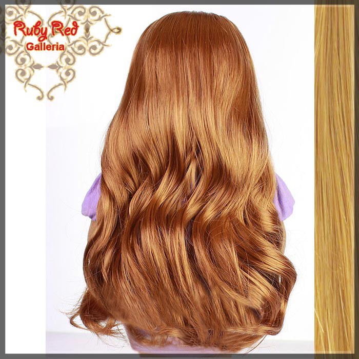 Wavy Frosted Blonde Parting Wig for 18" Girl (AD0008D)