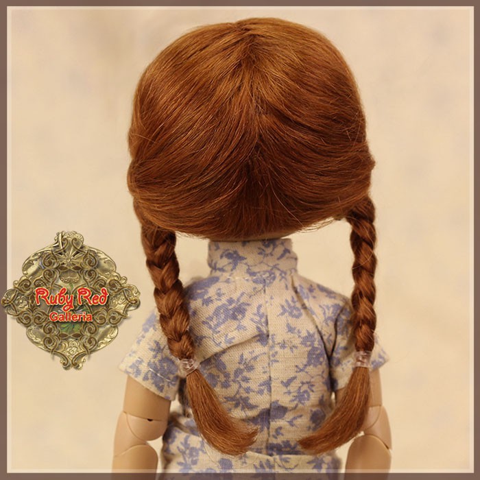 Auburn with Braids Mohair Wig for 8" Dolls (HD0014A)