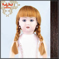 Medium Brown Mohair/Human Hair Wig for 11.5" Bleuette Doll Style 6 (ED0006MH7)