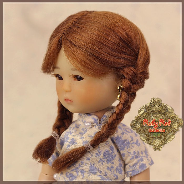 Auburn with Braids Mohair Wig for 8" Dolls (HD0014A)