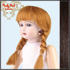Medium Brown Mohair/Human Hair Wig for 11.5" Bleuette Doll Style 6 (ED0006MH7)