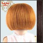 Medium Brown Mohair/Human Hair Wig for 11.5" Bleuette Doll Style 4 (ED0004MH7)