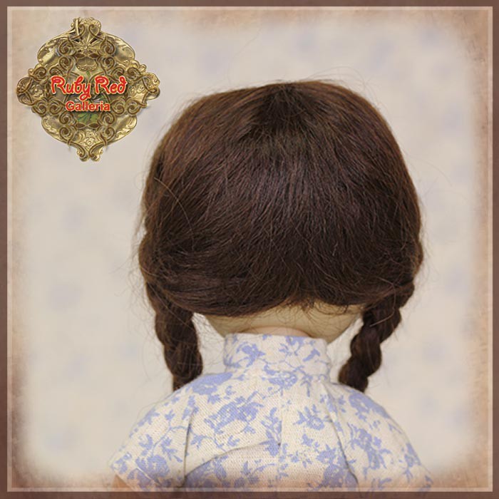 Dark Brown with Braids Mohair Wig for 8" Dolls (HD0014B)