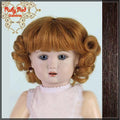 Medium Brown Human Hair/Mohair Wig for 11.5" Bluette Dolls Style 2(ED0002MH7)