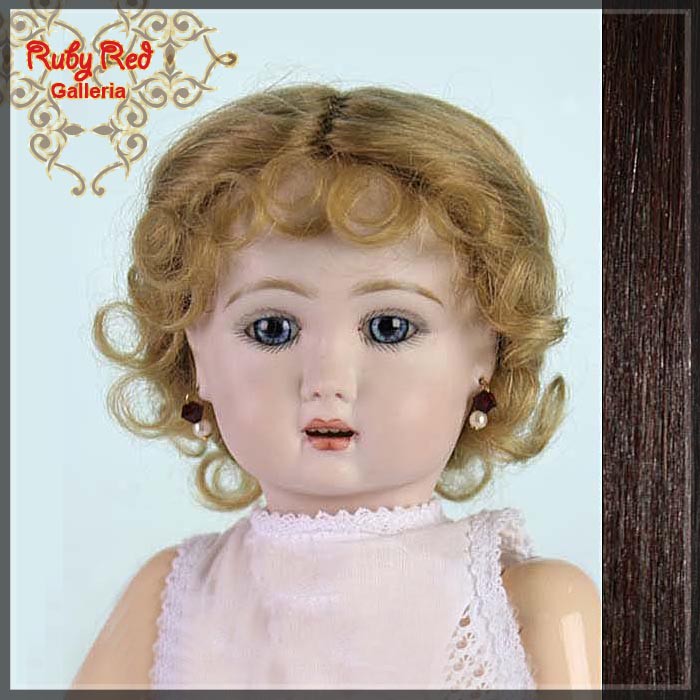 Medium Brown Human Hair/Mohair Wig for 11.5" Bleuette Doll Style 1 (ED0001MH7)