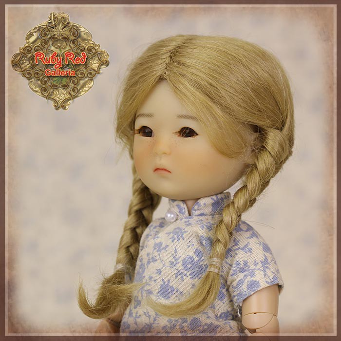 Blonde with Braids Mohair Wig for 8" Dolls (HD0014C)