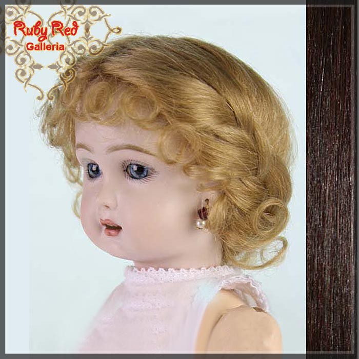 Dark Brown Human Hair/Mohair Wig for 11.5" Bleuette Doll Style 1 (ED0001MH2)