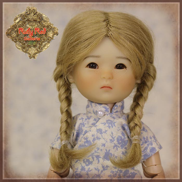 Blonde with Braids Mohair Wig for 8" Dolls (HD0014C)