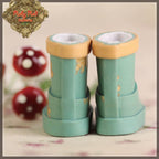 2.2cm Turquoise Rain Printed Boots for Blythe, Pullip & Momoko Dolls (RH0077A)