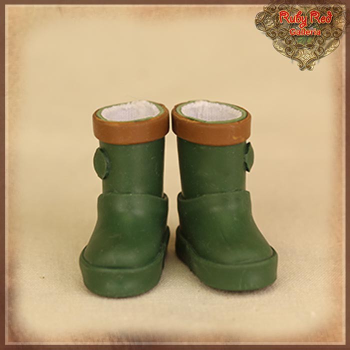 2.2cm Forest Green Rain Boots for Blythe, Pullip & Momoko (RH0075A)