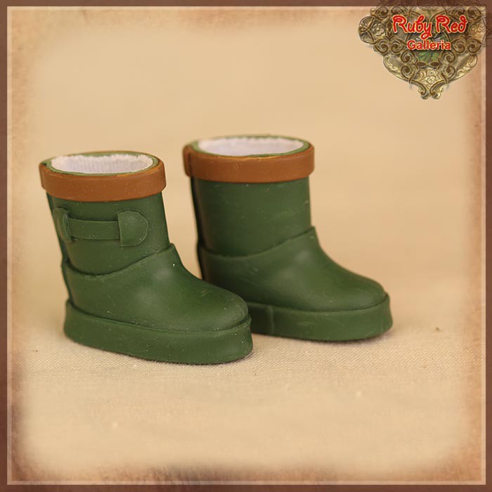 2.2cm Forest Green Rain Boots for Blythe, Pullip & Momoko (RH0075A)