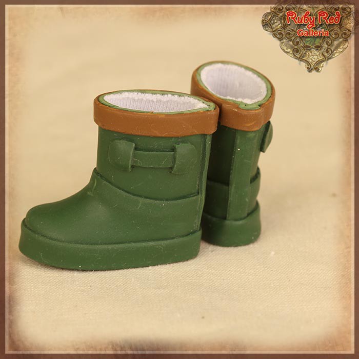 2.2cm Forest Green Rain Boots for Blythe, Pullip & Momoko (RH0075A)