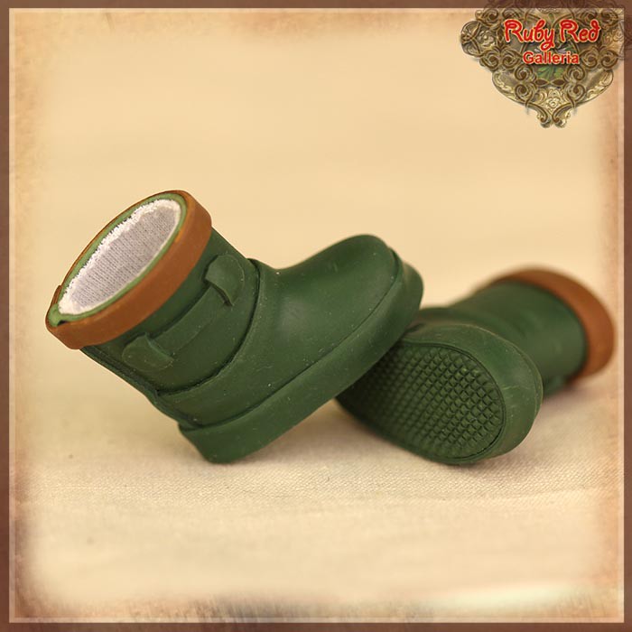 2.2cm Forest Green Rain Boots for Blythe, Pullip & Momoko (RH0075A)