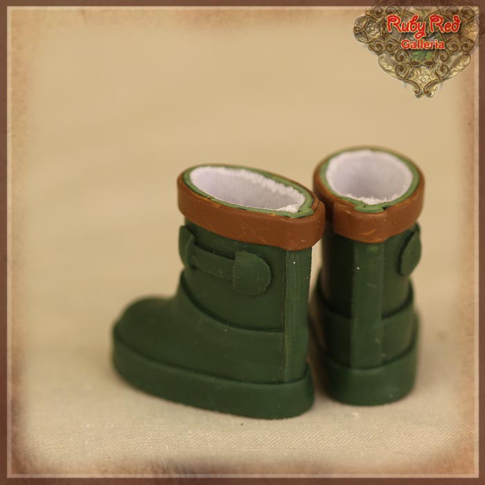 2.2cm Forest Green Rain Boots for Blythe, Pullip & Momoko (RH0075A)
