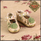 2.2cm Floral Beaded Mary Jane Shoes for Blythe, Pullip & Momoko (RH0067A)