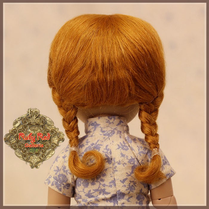 Auburn with Braids Mohair Wig for 8" Dolls (HD0019B)
