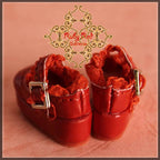 2.2cm Red Mary Janes with Lace for Blythe, Pullip & Momoko (RH0063A)