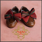 2.2cm Brown Slip On with Bow for Blythe, Pullip & Momoko (RH0062A)