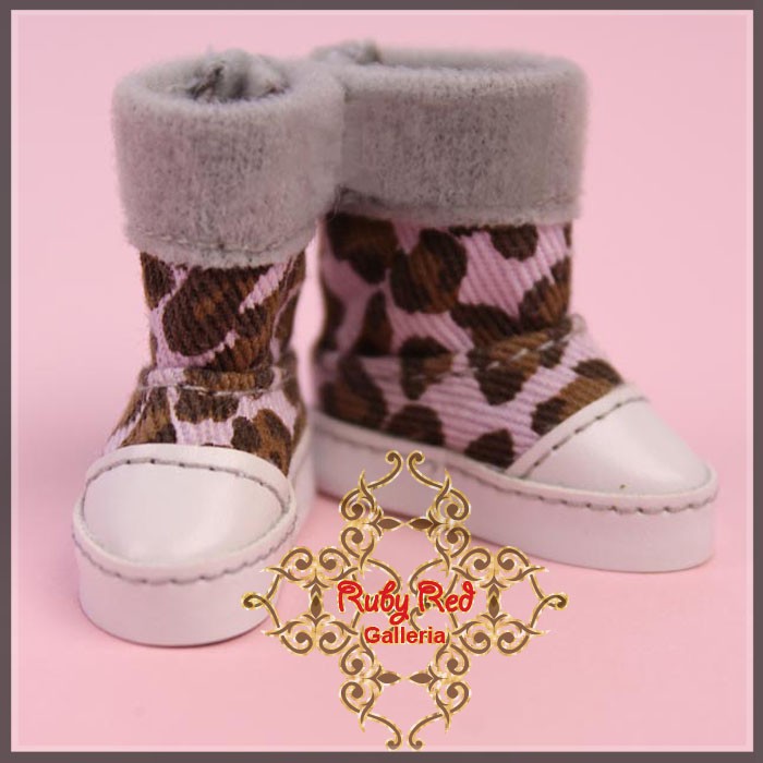 2.2cm Leopard Pattern Boots for Blythe, Pullip & Momoko (RH0060A)