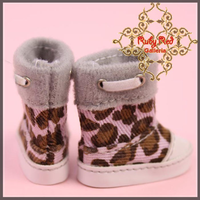 2.2cm Leopard Pattern Boots for Blythe, Pullip & Momoko (RH0060A)