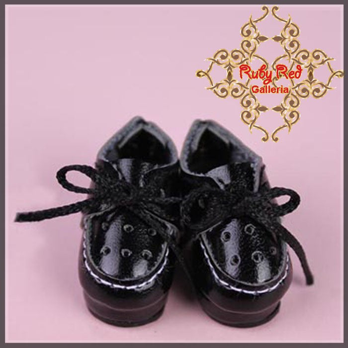 2.2cm Black Walking Shoes for Blythe, Pullip & Momoko Dolls (RH0059A)