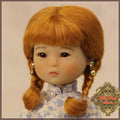Auburn with Braids Mohair Wig for 8" Dolls (HD0019B)