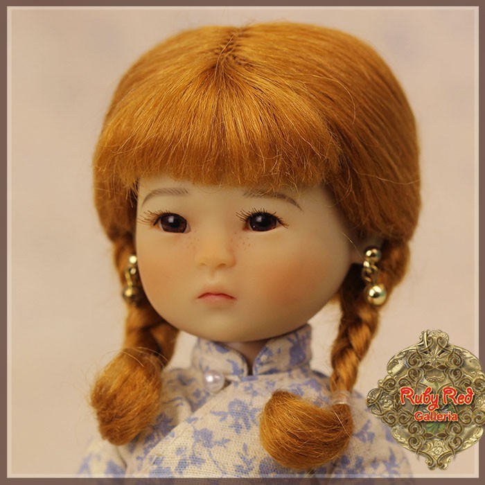 Auburn with Braids Mohair Wig for 8" Dolls (HD0019B)