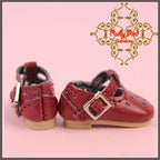 2.2cm Burgundy Shoes for Blythe, Pullip & Momoko (RH0057A)