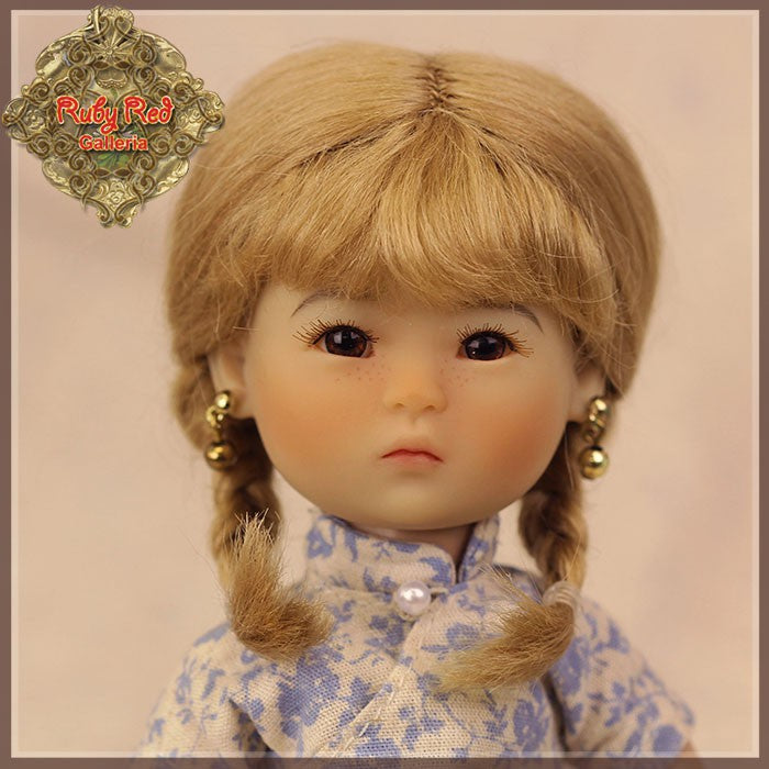 Blonde with Braids Mohair Wig for 8" Dolls (HD0019C)